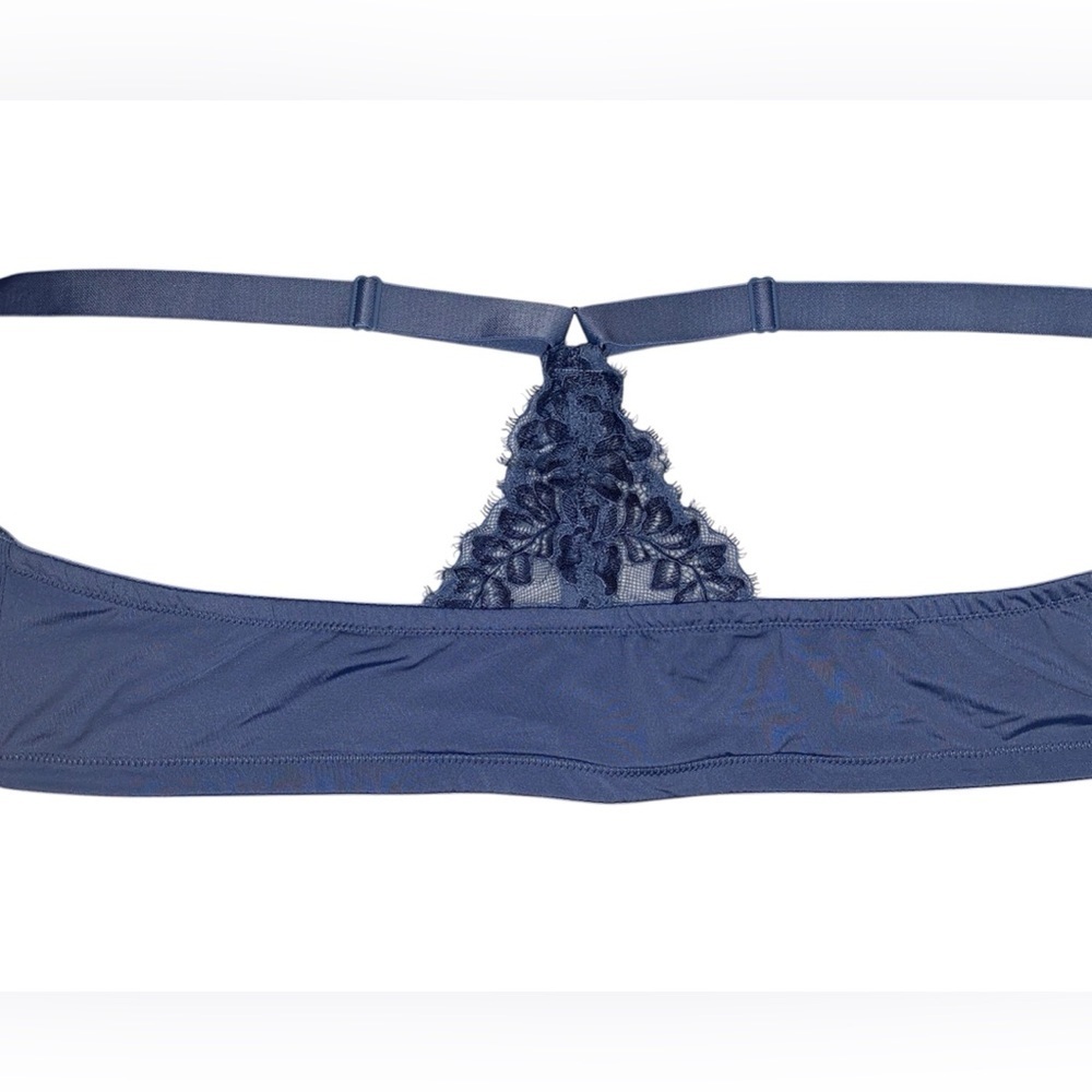 CACIQUE Intimates “Boost Plunge” Front Closure Racerback Bra NWOT Slate Blue 44D - Picture 5 of 8